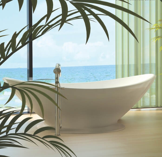 Kurv Cian Solid Surface Freestanding Bath, 1890 x 900 By BC Designs - Image 3