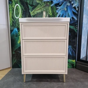 Scudo Bota 600 Stone Fluted Freestanding Vanity Unit