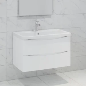 Scudo Bella 500 Gloss White Wall Hung Vanity Unit