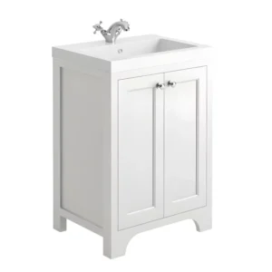 Scudo Harrogate Brunswick 600 Traditional White Vanity Unit
