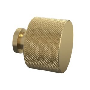 Nuie Brushed Brass Knurled Knob